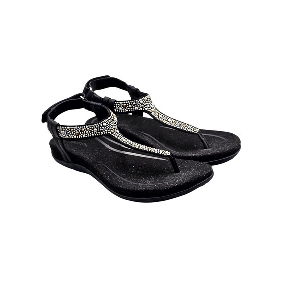 Aetrex Shoes - Aetrex Women's Size 39 EU 8.5 US NWOB Marni Black Adjustable Rhinestone Sandals